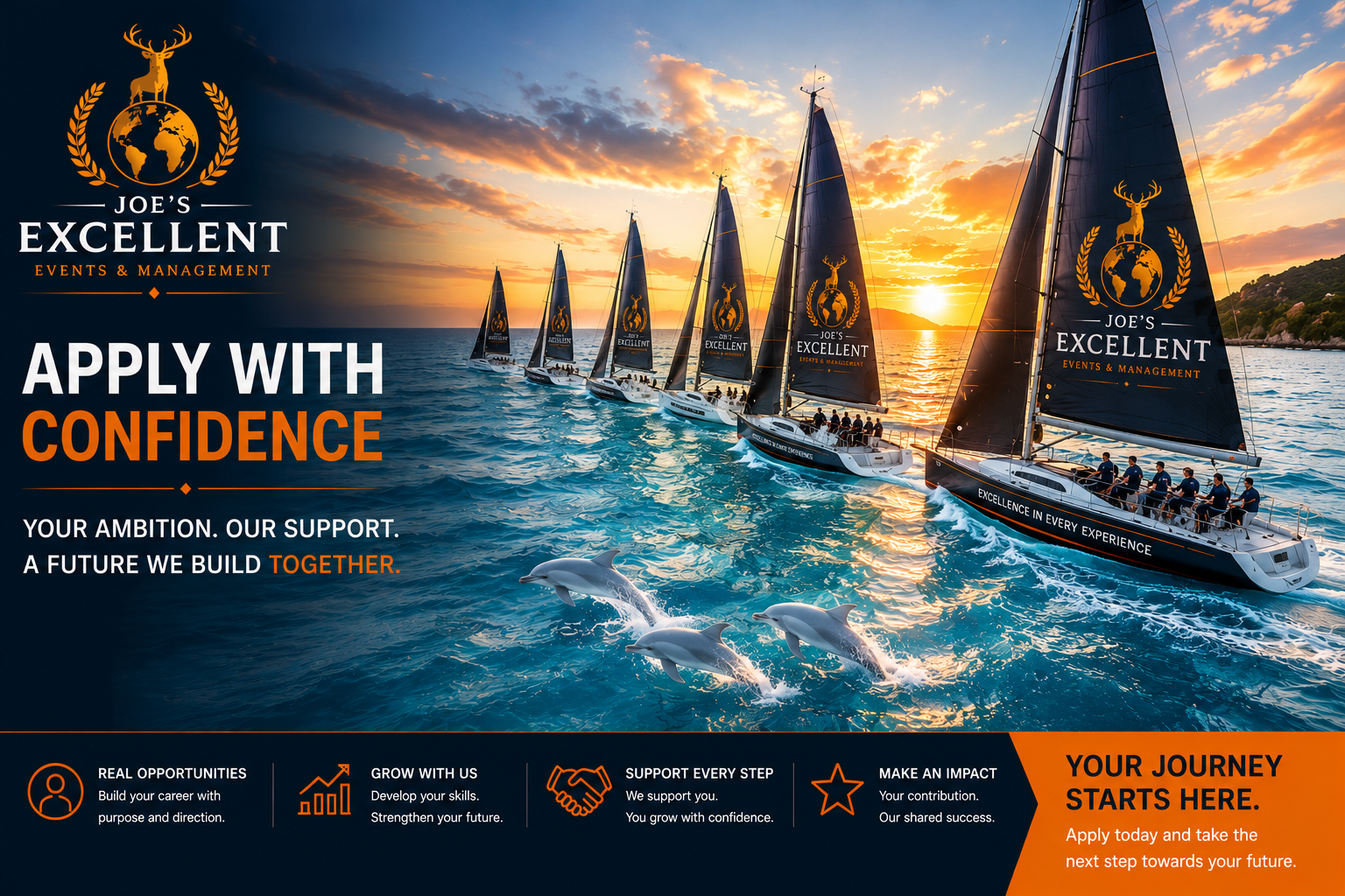 Apply with confidence at Joe's Excellent Events and Management